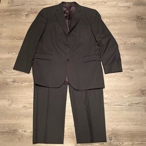 Brooks Brothers 346 Stretch Pinstripe Suit Men’s Size 44L Pants 40W 31L Wool